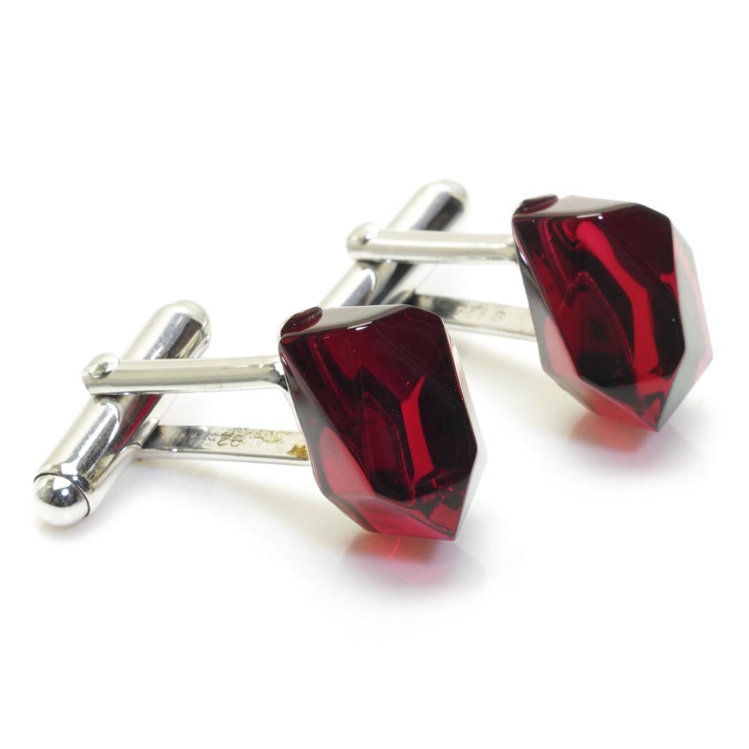 バカラ Baccarat カフス レッド 赤 SV925 シルバー 9.6g