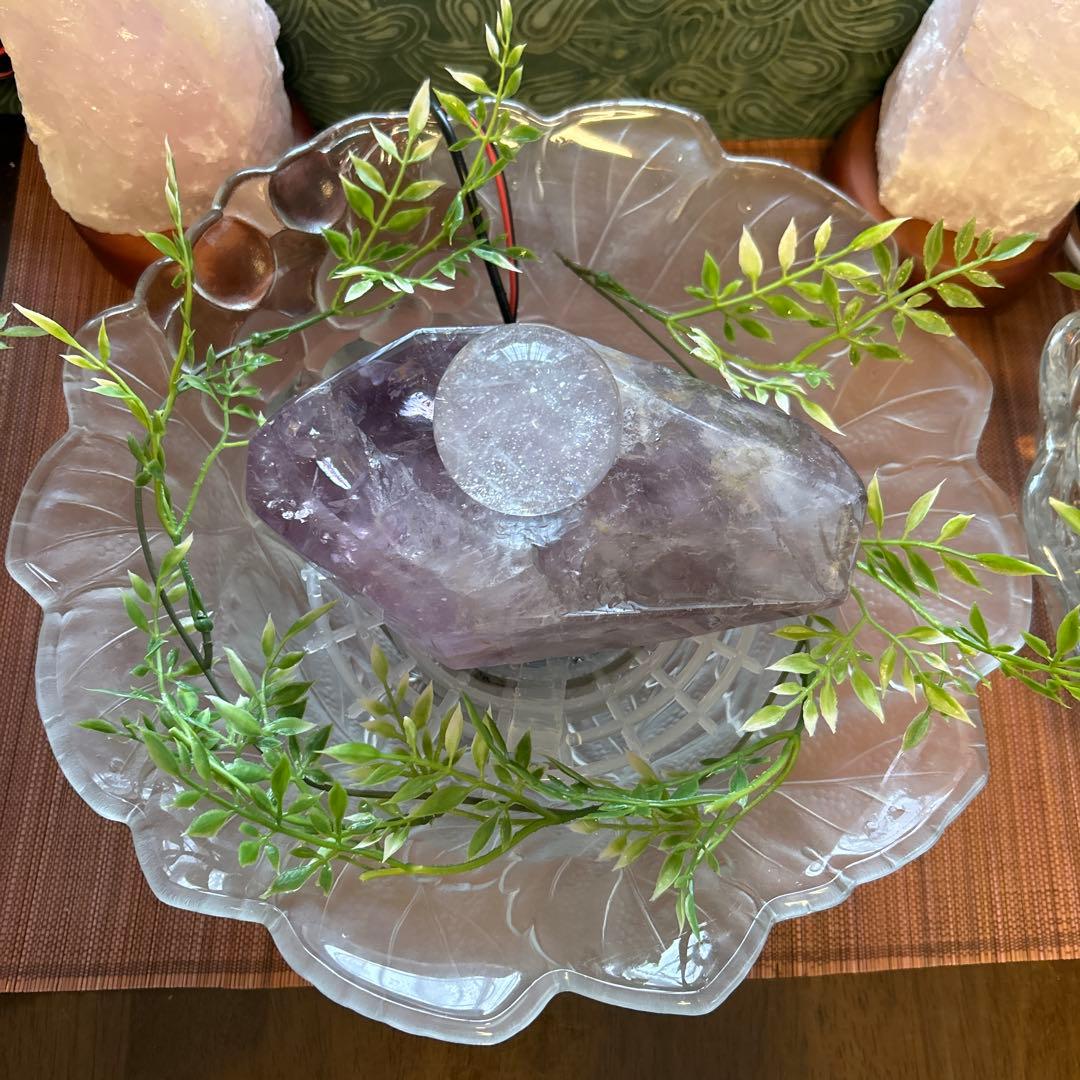 ✨破格✨絶品‼️アメジスト☆噴水☆天然石☆ファウンテン☆秘蔵品⭐︎高さ17㎝⭐︎レア⭐︎