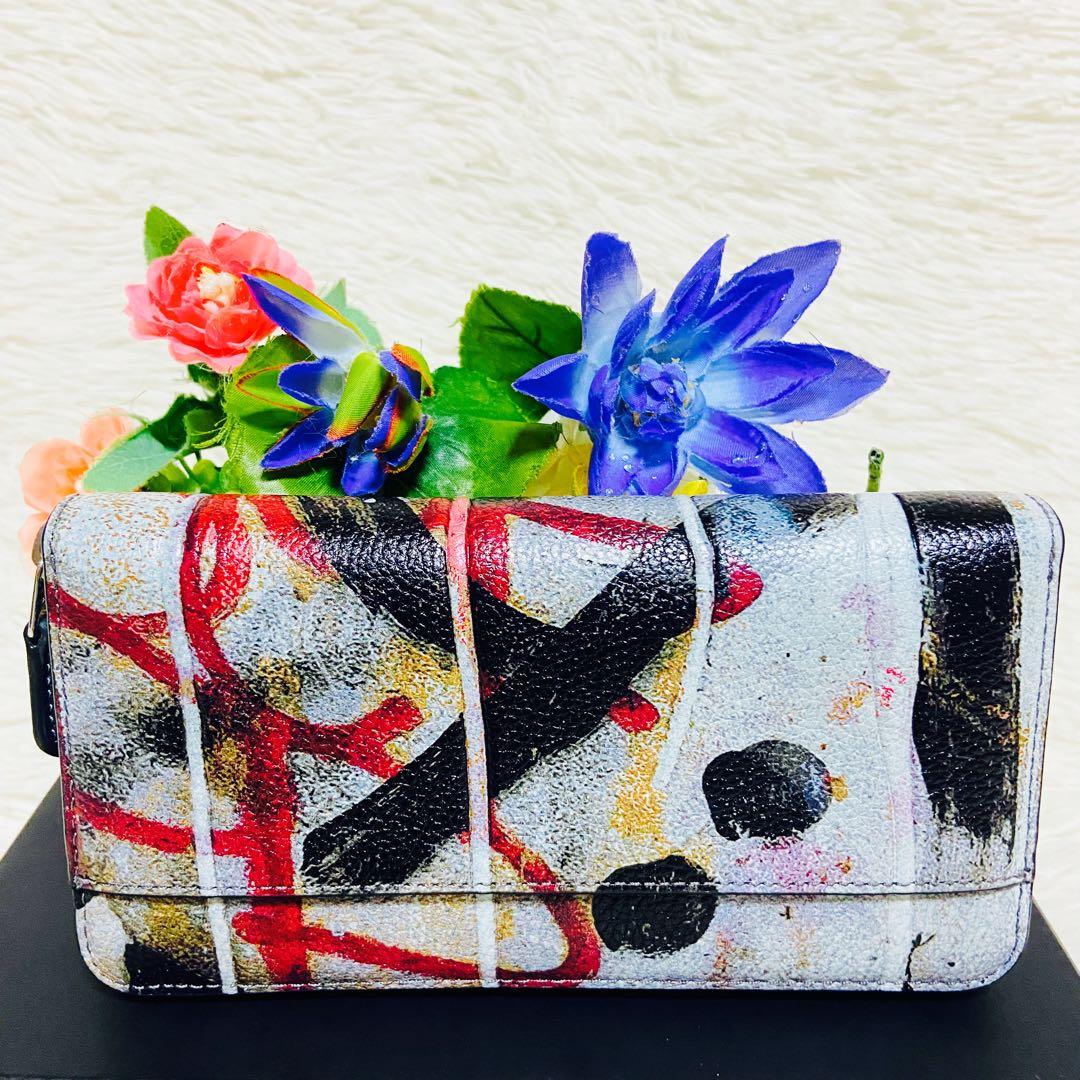 本革✨COACH✨コーチ✨MINT + SERF✨財布✨ラウンドファスナー✨総柄