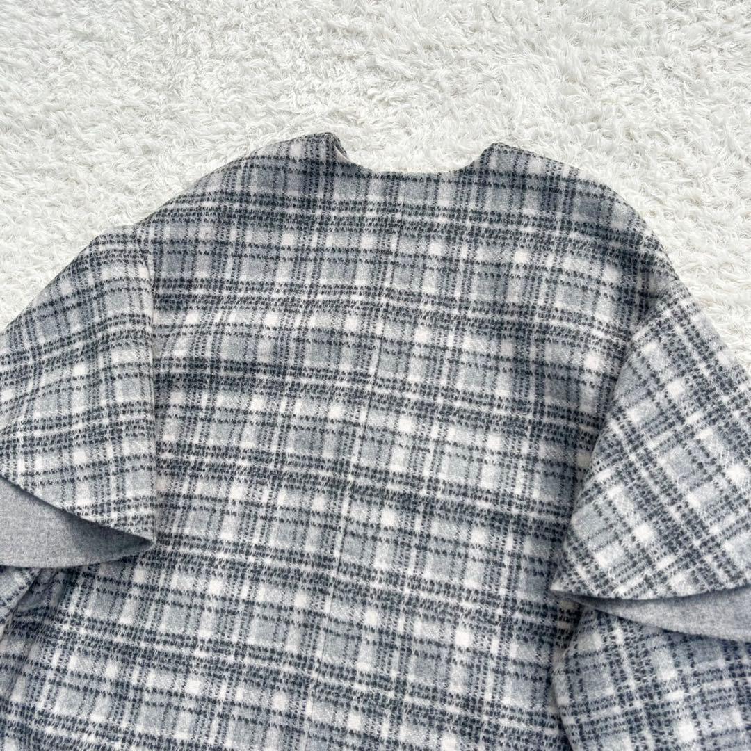 ♡新品タグ付♡ セブンテン　ラッフルスリーブリバーシブルコート　グレー