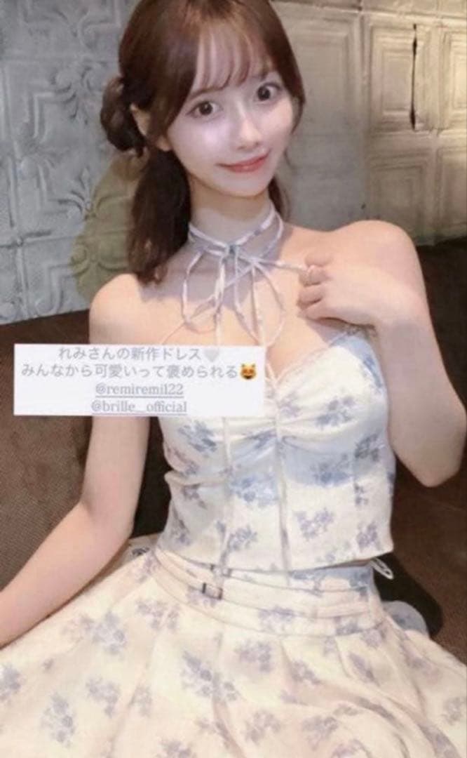 ROBE de FLEURSホワイトれみれみドレス