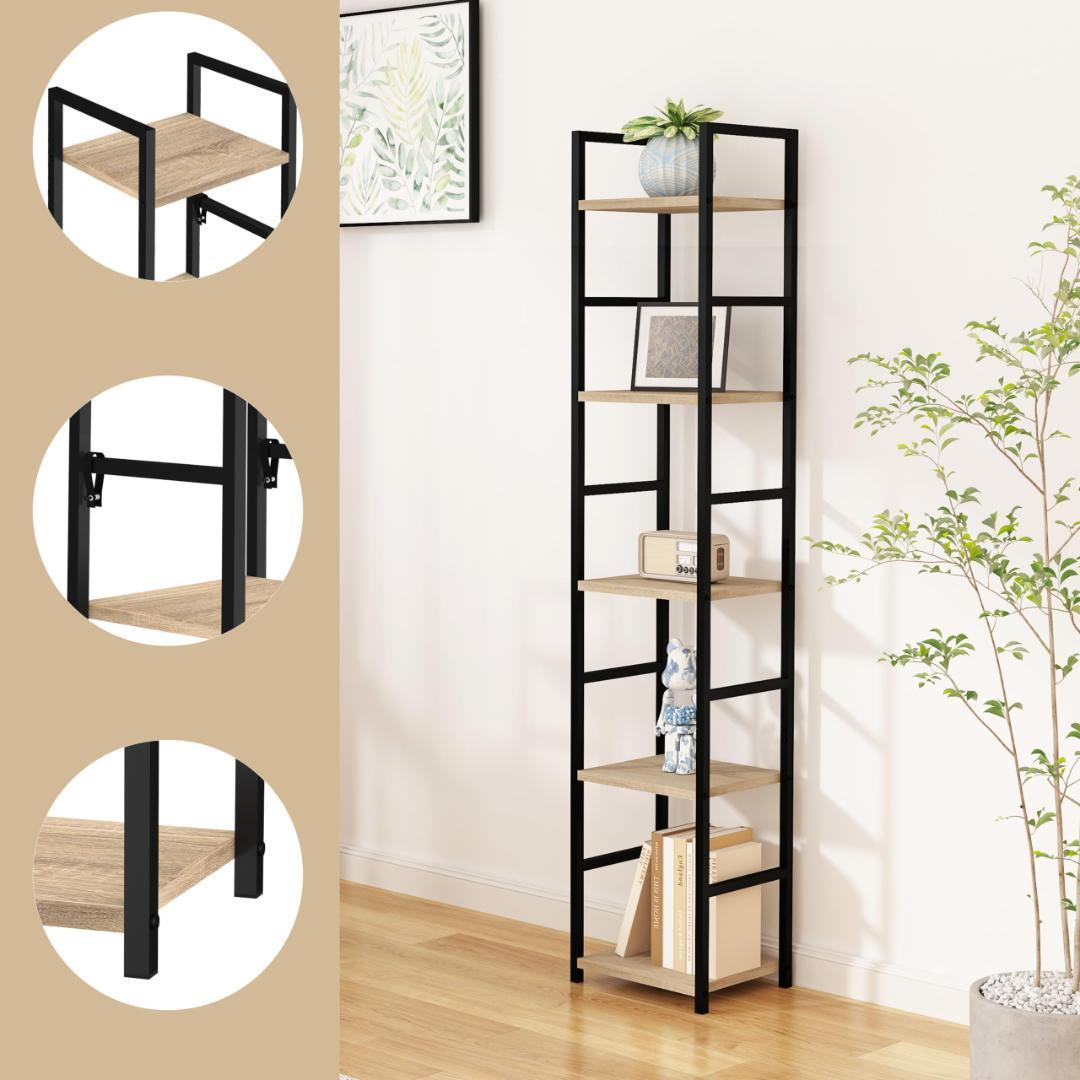 スリム収納 木製棚 スリムデザイン 収納ラック 4段棚