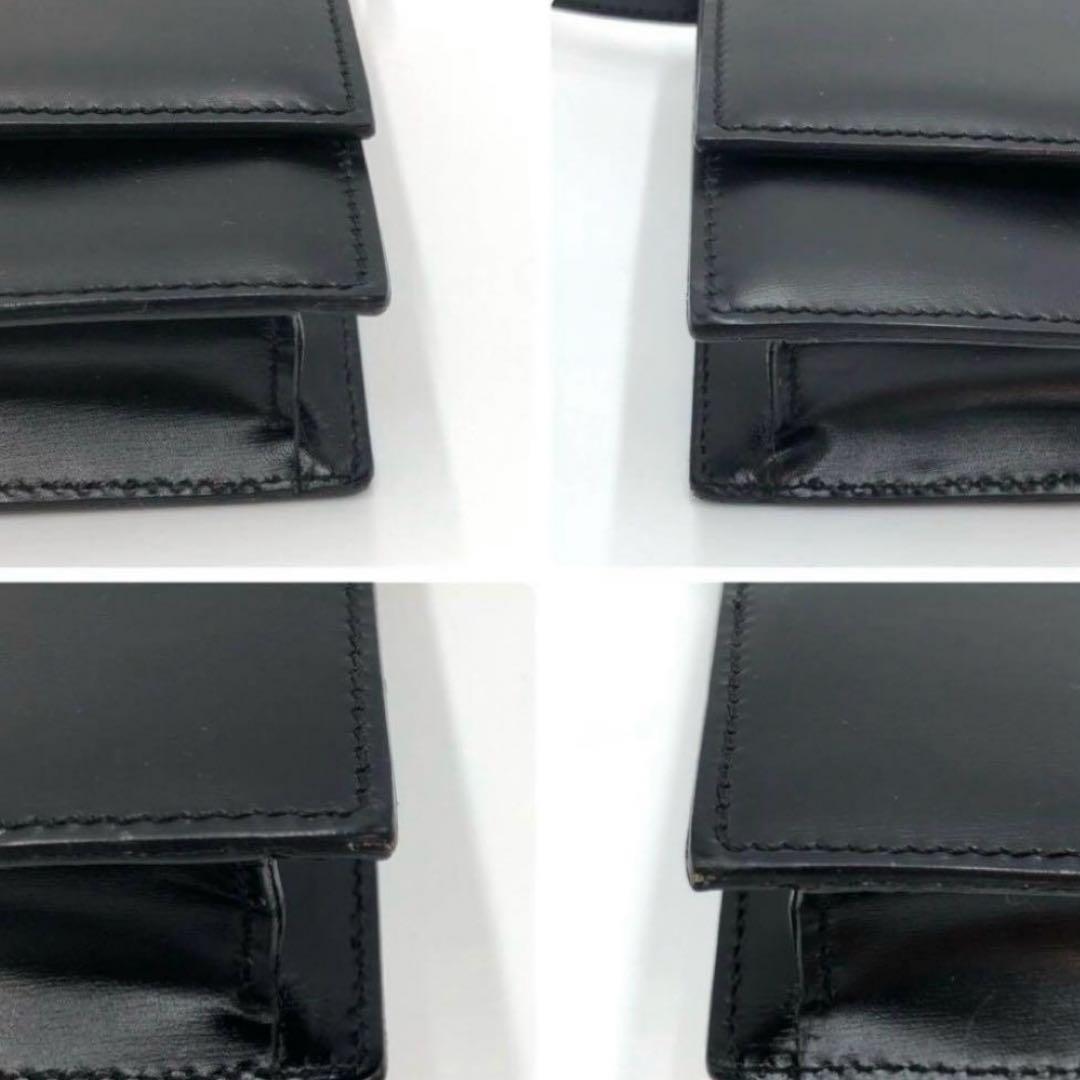 d*3様 【超美品】ブルガリ カーフレザー クラッチ ショルダーバッグ ブラック