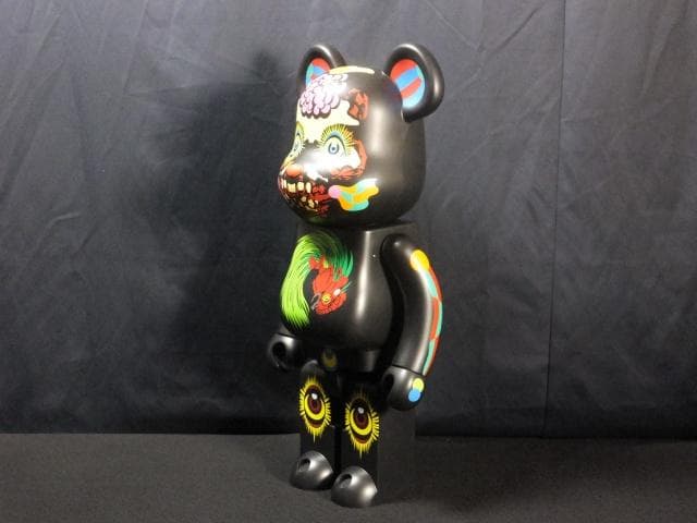 現代美術 田名網敬一　直筆サイン『BE@RBRICK 1000％黒』1205A