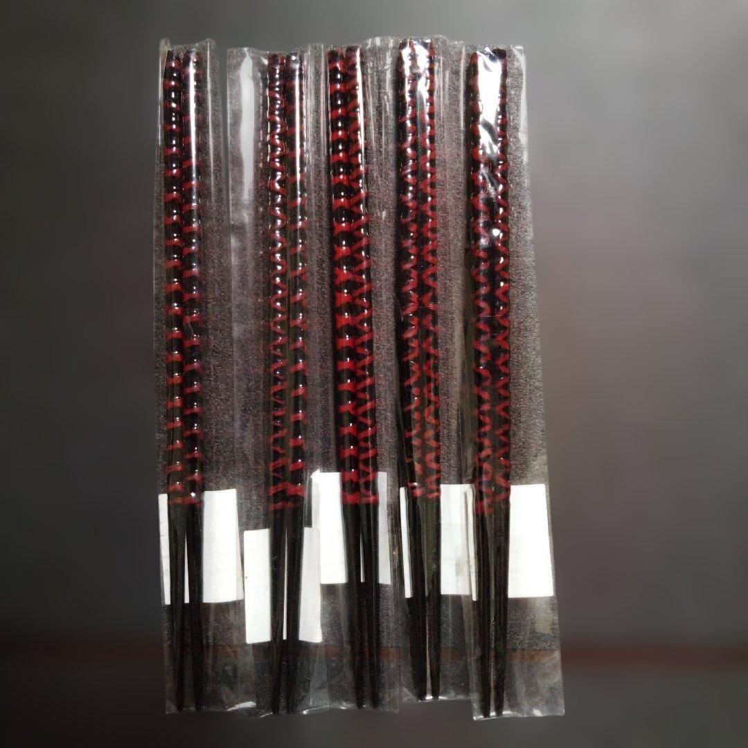 新品 籃胎漆器 箸5膳箸置5個セット　お祝い