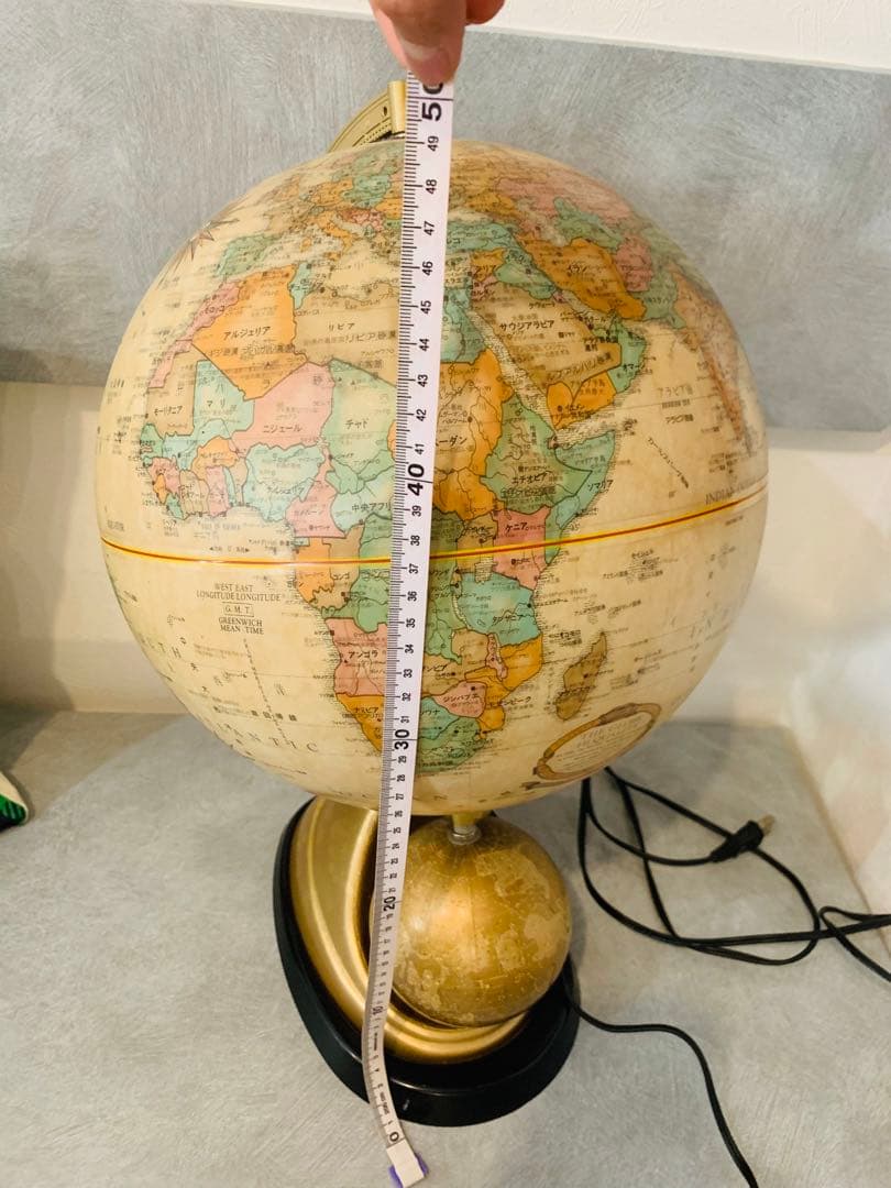 高級　地球儀（現代地図　日本語版）　中古