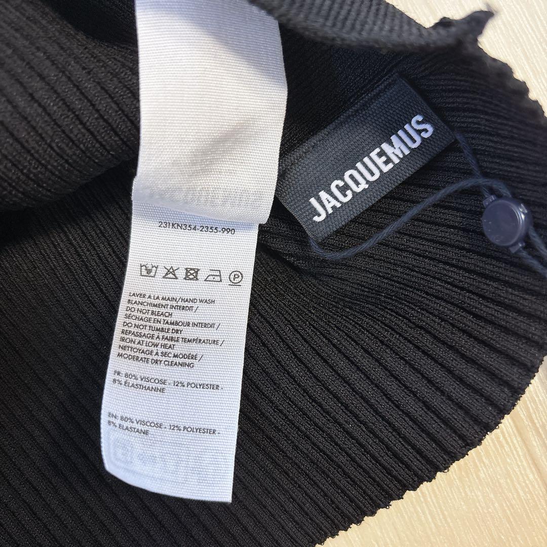 新品 JACQUEMUS ジャックムス リブ編み キャミソール ブラック 34
