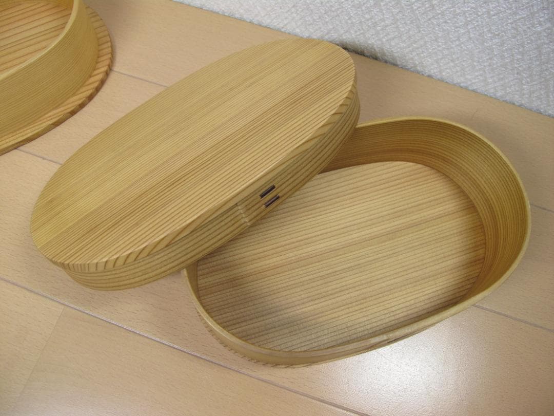 小判弁当　曲げわっぱ　弁当箱　2個