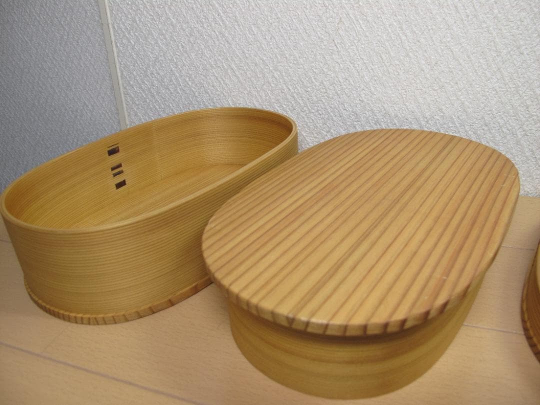 小判弁当　曲げわっぱ　弁当箱　2個