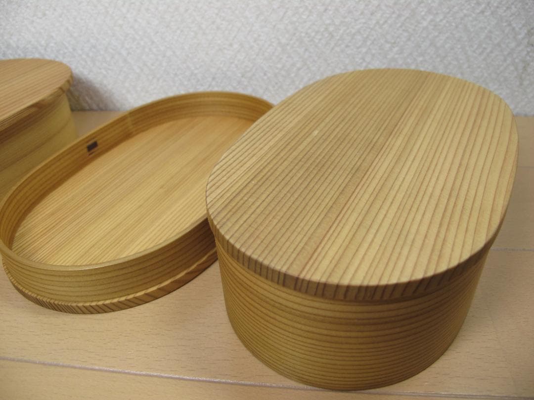 小判弁当　曲げわっぱ　弁当箱　2個