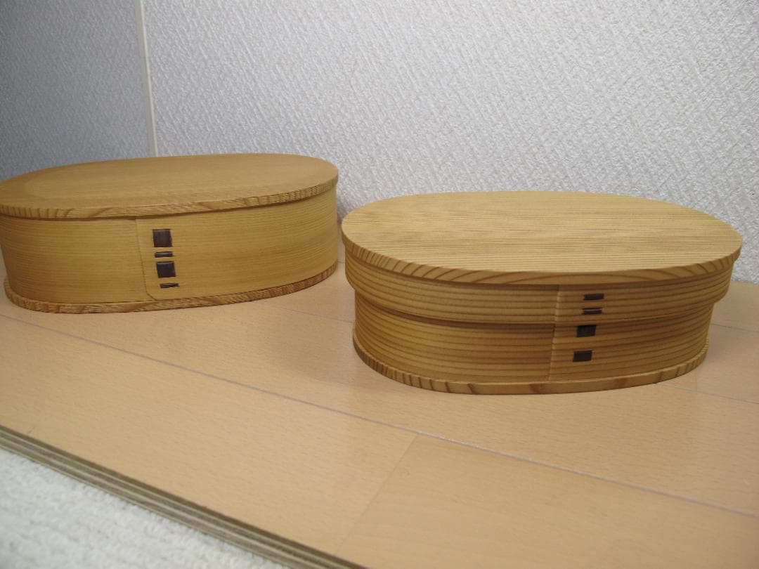 小判弁当　曲げわっぱ　弁当箱　2個