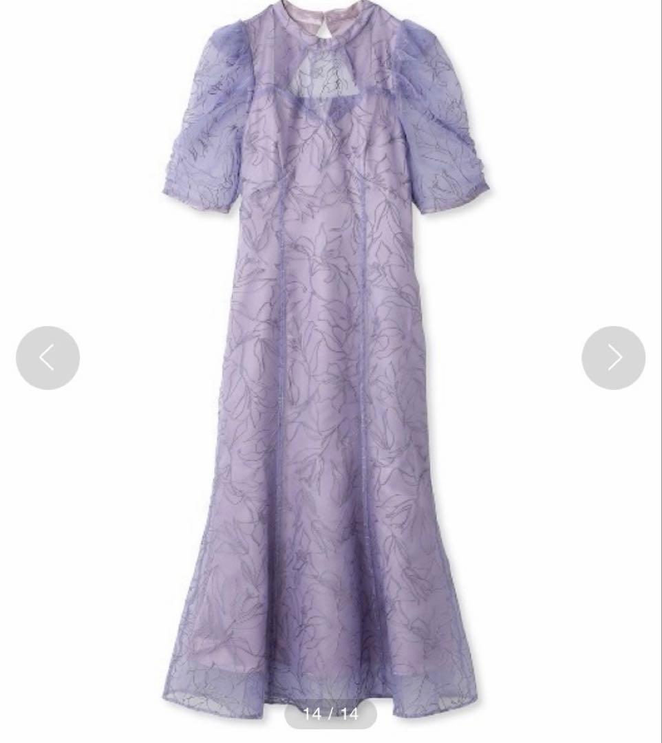 エンボスオーガンジーLilyグリッタードレス Lily Brownリリーブラウン