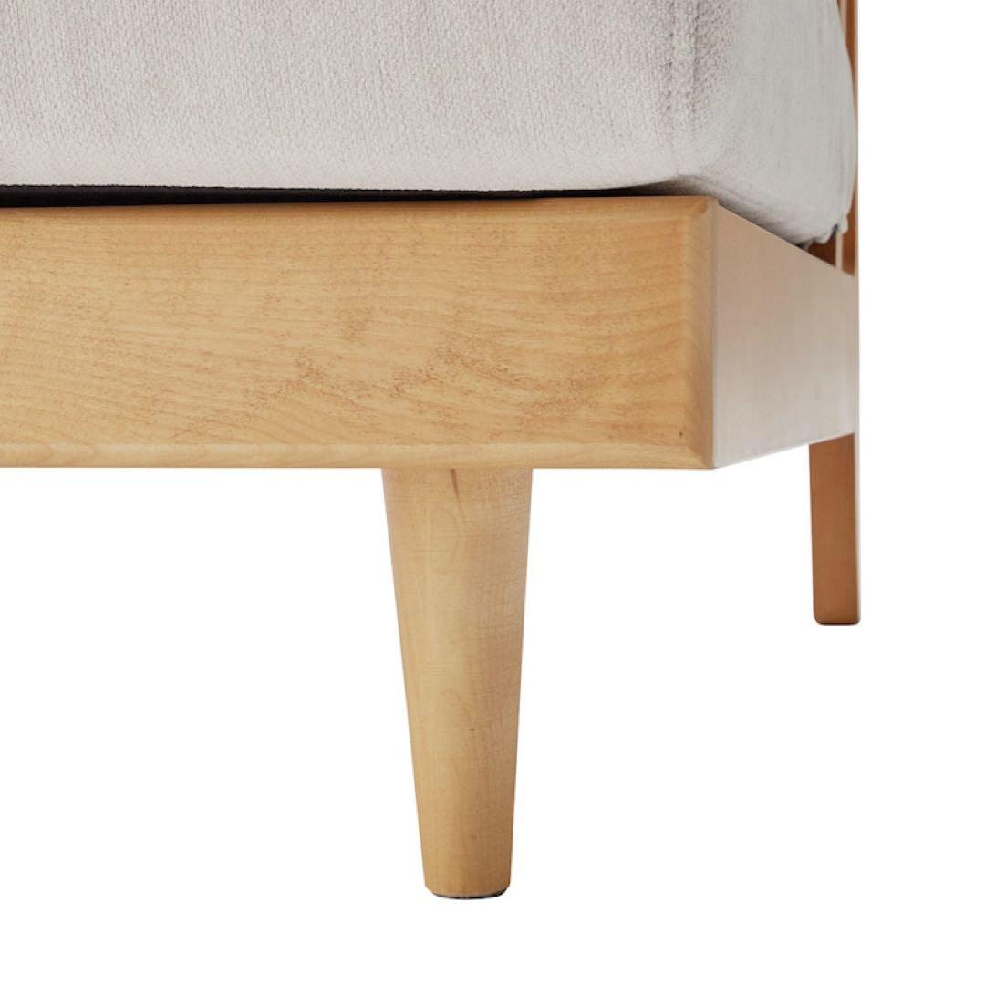 ベルメゾン 連結できる天然木フレームのカバーリングコンパクトソファー ２人掛け