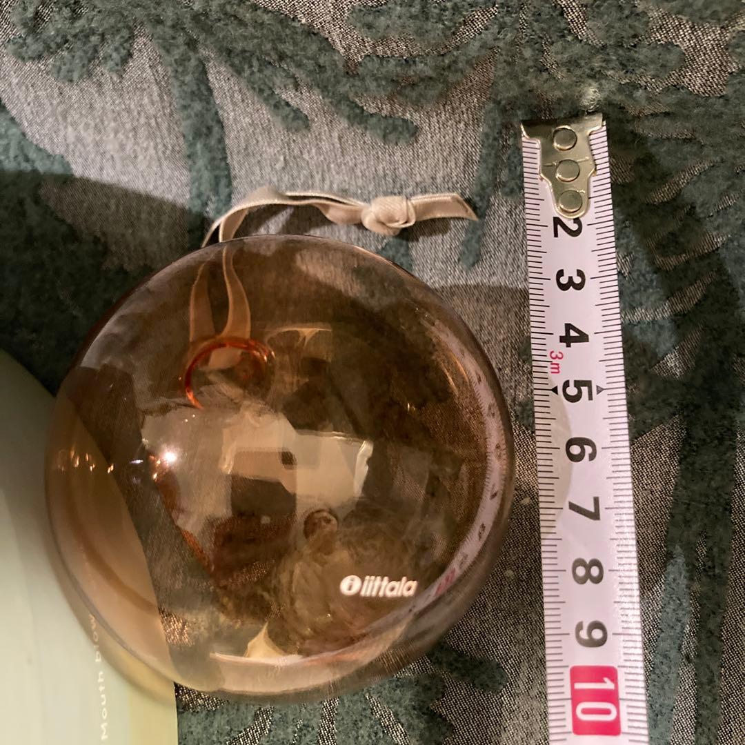 イッタラ　ガラスボール　オーナメントピンク　ミナペルホネンおまけチャームつき！