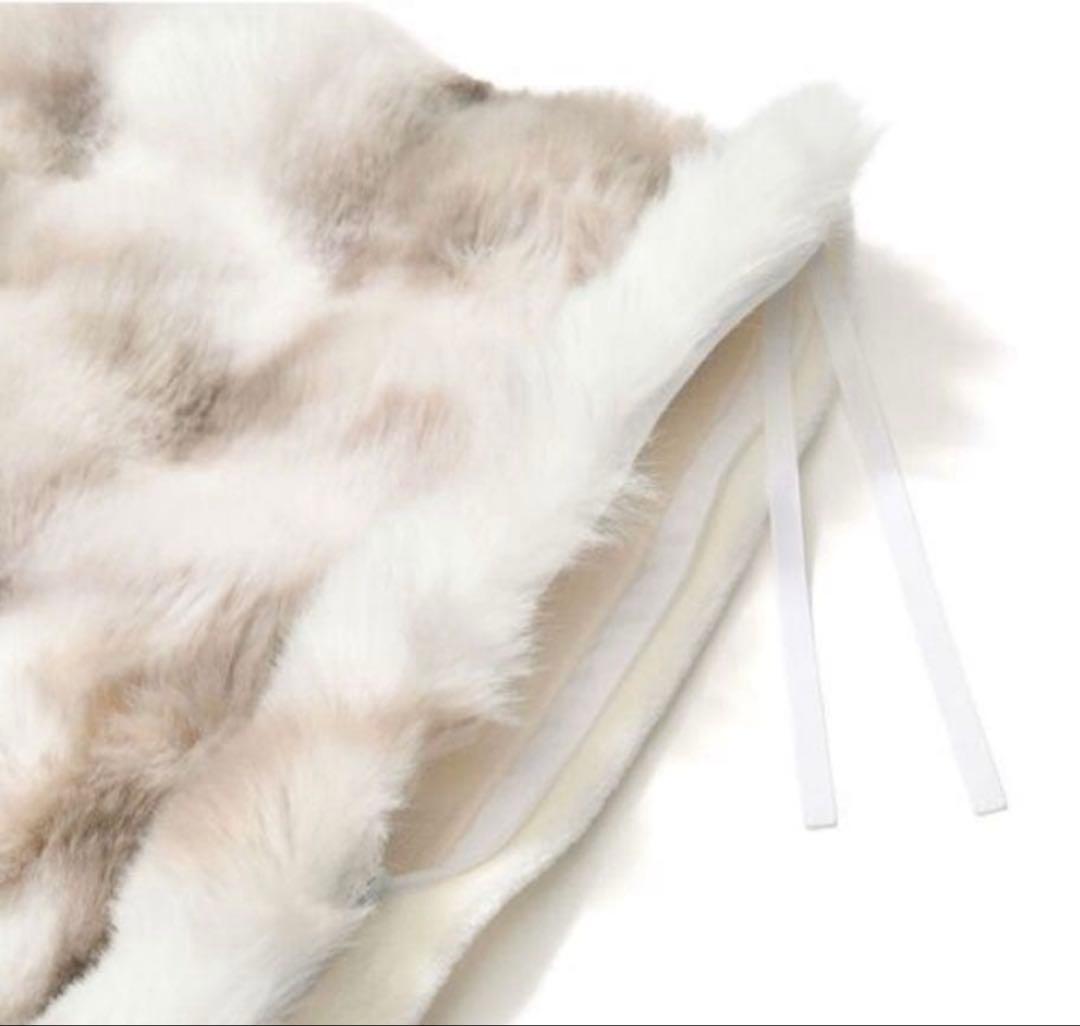 美品　フランフランWARMY ポコモコファー 掛け布団カバー シングル グレー