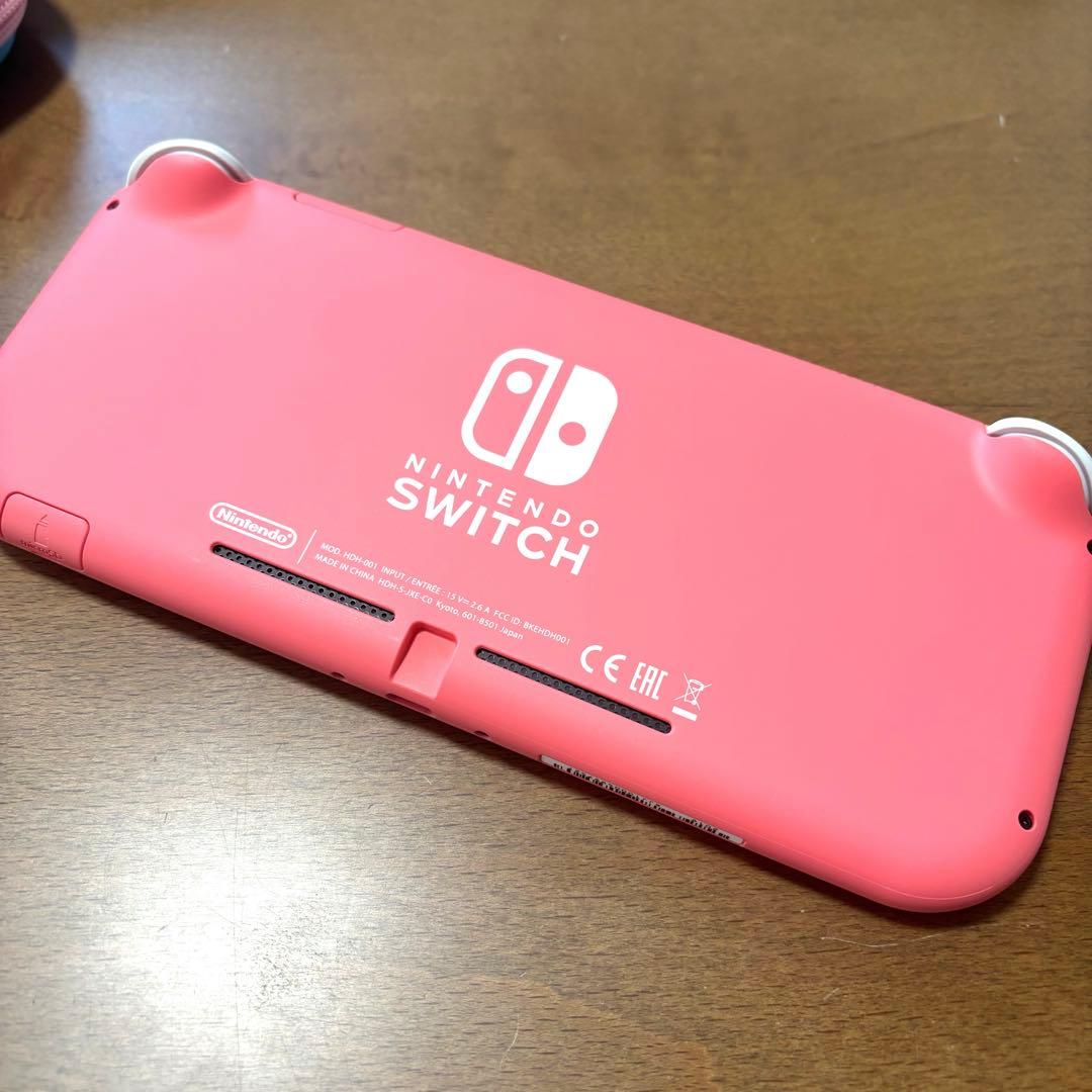 箱あり【Switch Lite】コーラル★専用ケース＆どうぶつの森付き★