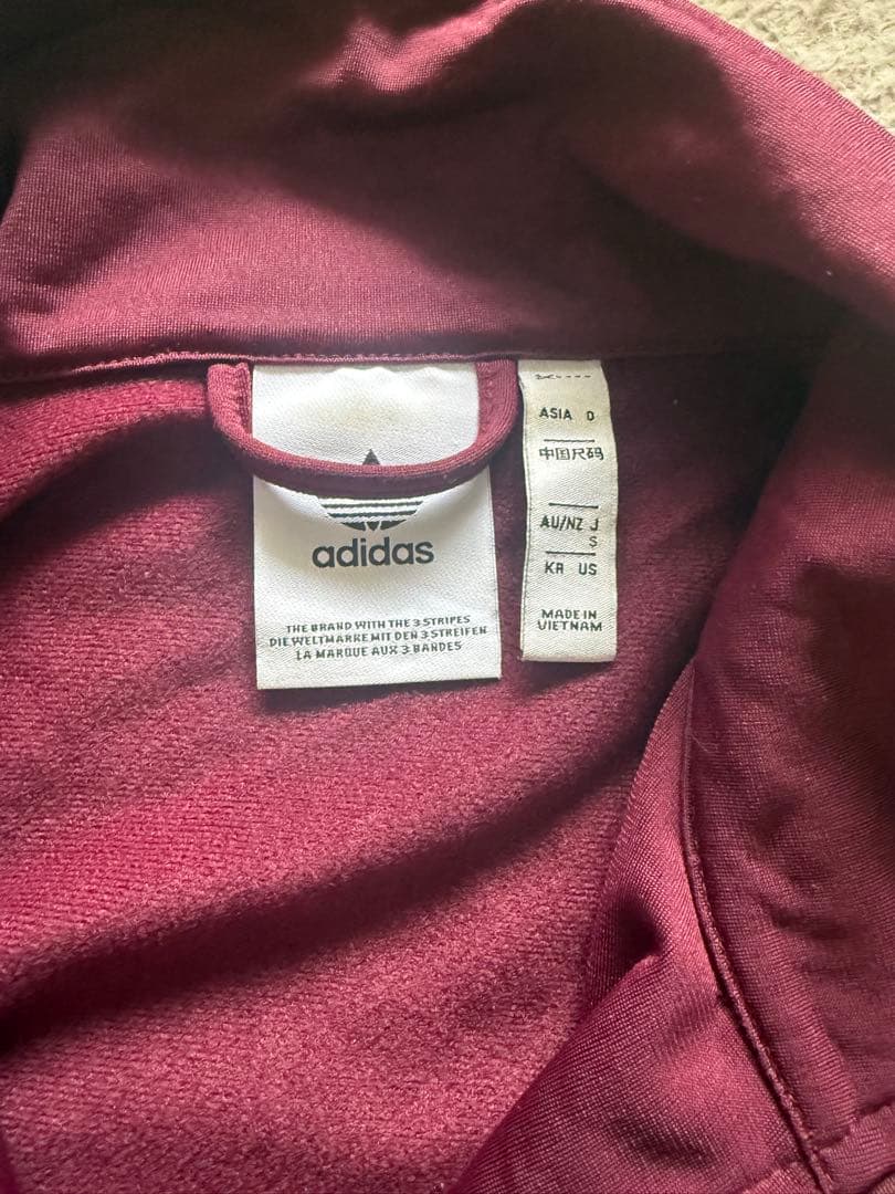 adidas トラックジャケット ボルドー