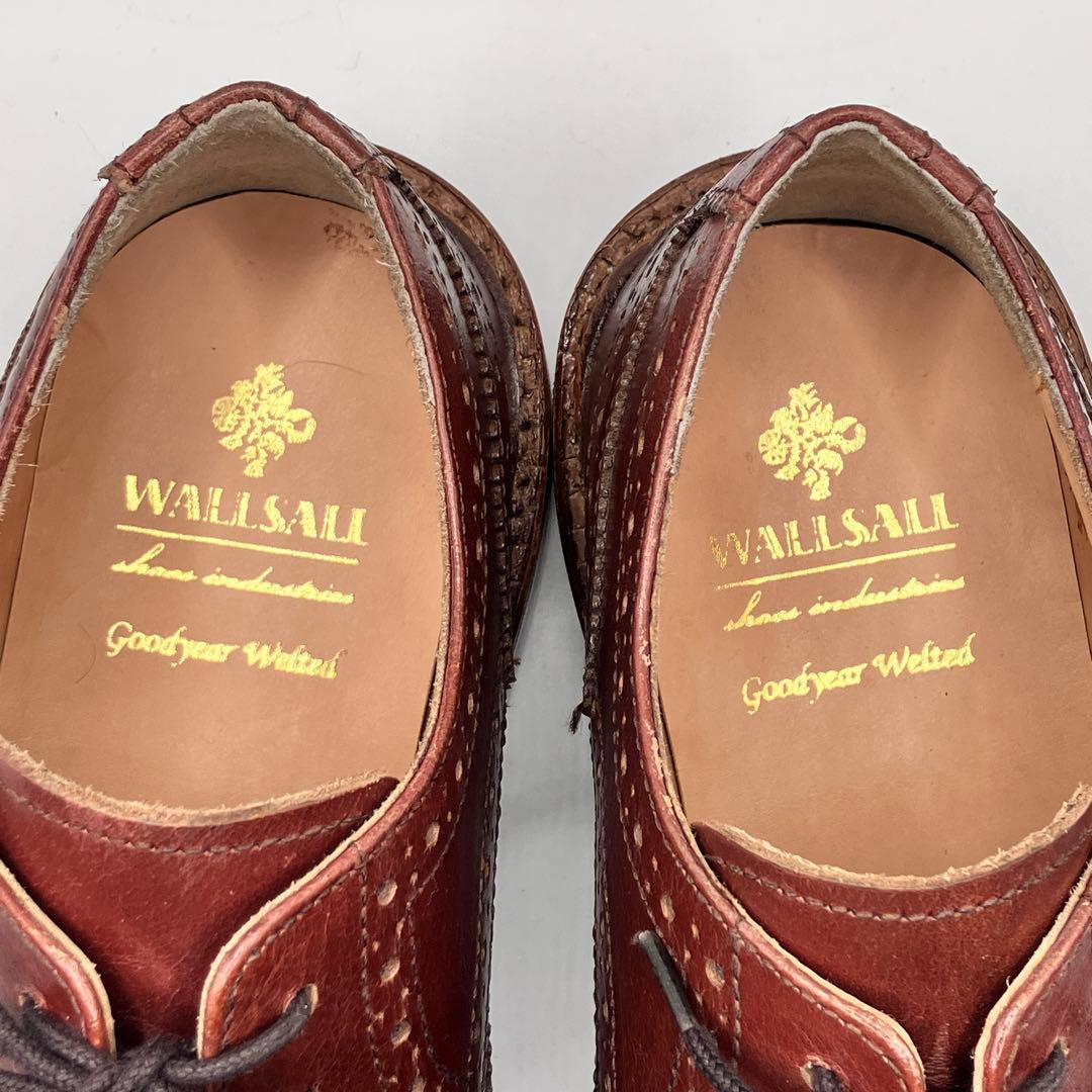 リ*ウ様 ☆新品☆ WALLSALL ウィングチップレザーシューズ WINE 4