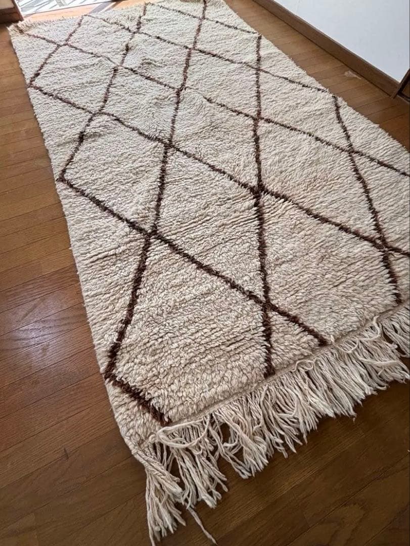 モロッコ製　ベニワレン　ラグ