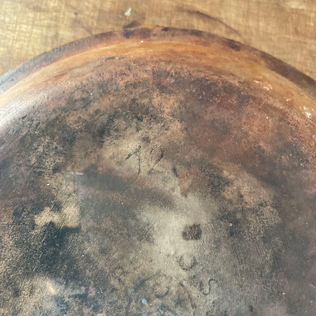 フランスアンティーク　テラコッタオーブン皿