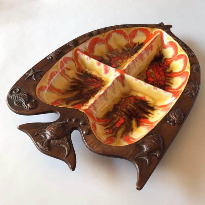 大皿 トレジャークラフト ヴィンテージ 熱帯魚 プレート 希少