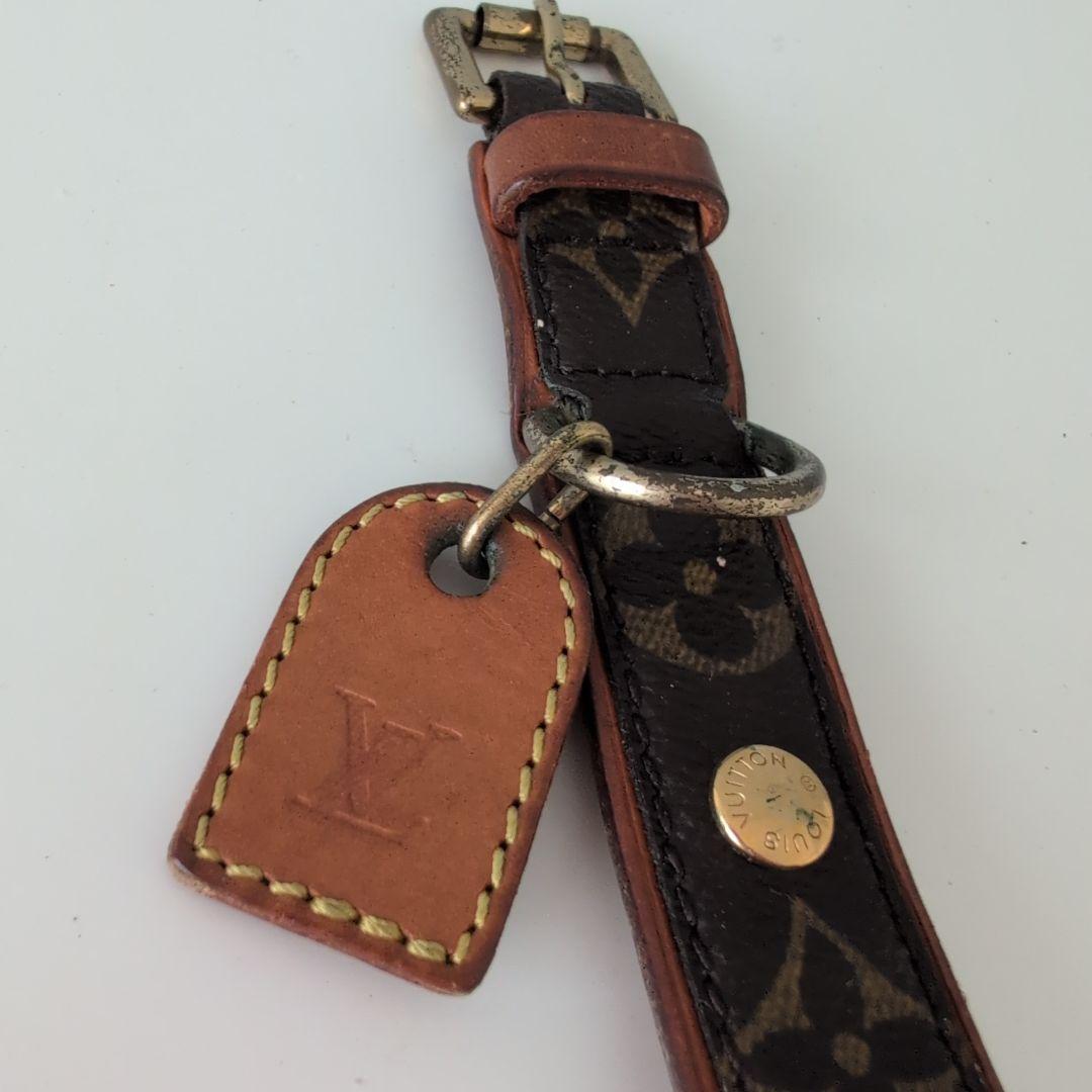 Louis Vuitton レザー首輪 モノグラム