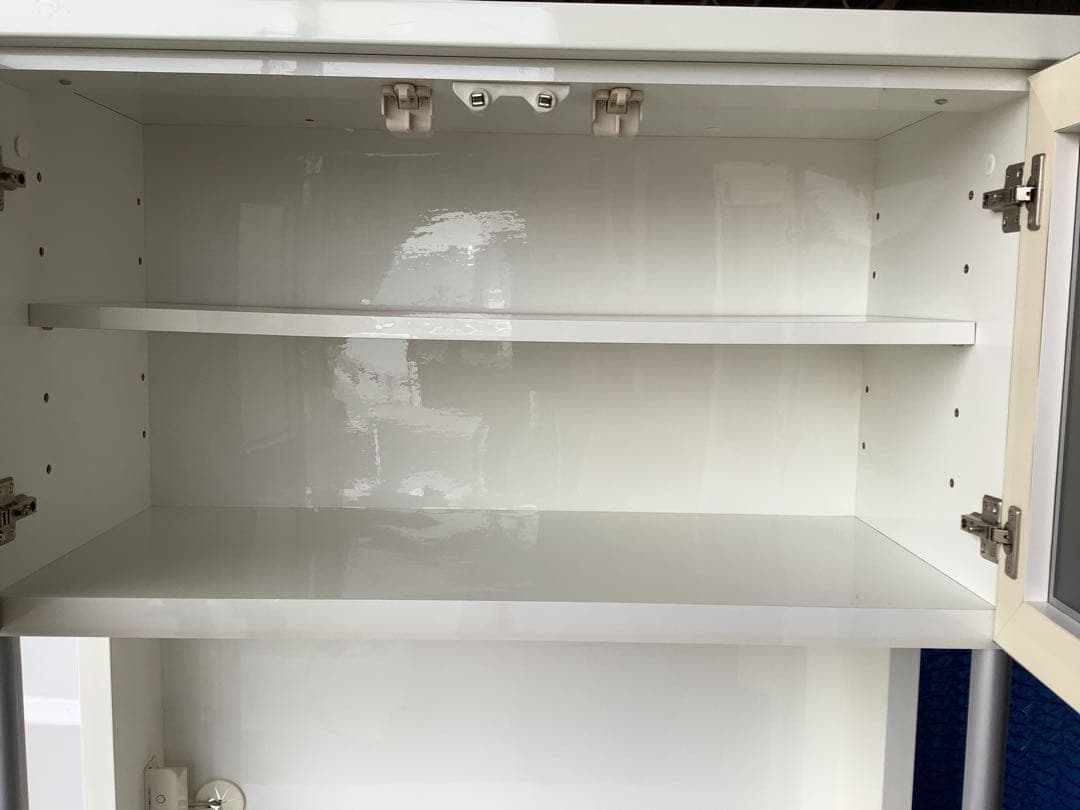 シギヤマ家具 キッチンボード レンジボード サンモア 幅80cm スライド棚有★