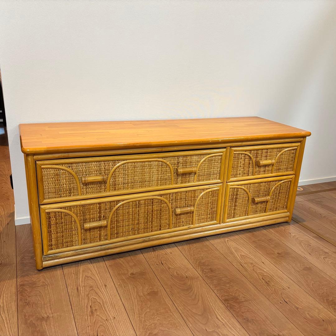 早い者勝ち‼️ラタン サイドボード チェスト 籘 横幅120cn