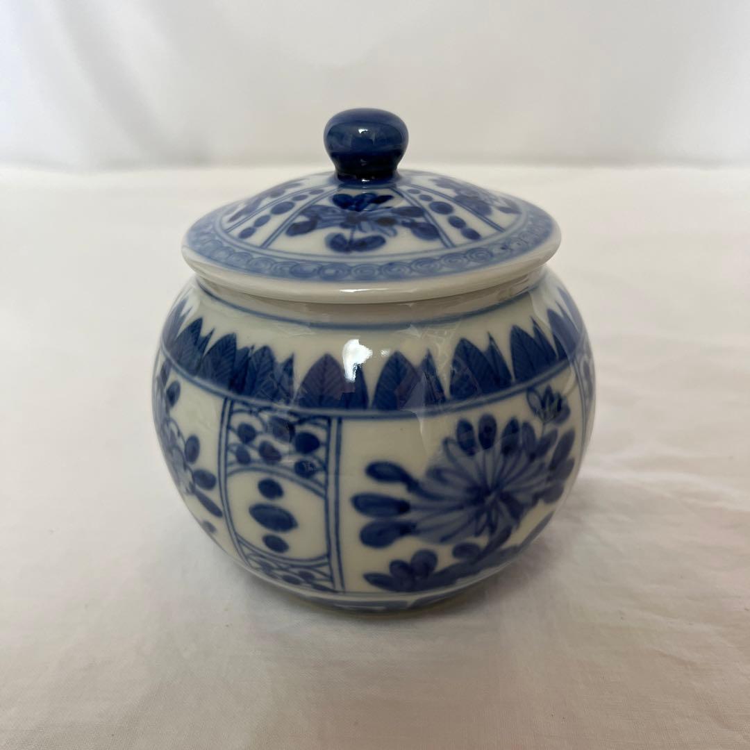 古伊万里 富貴長春 飾壷