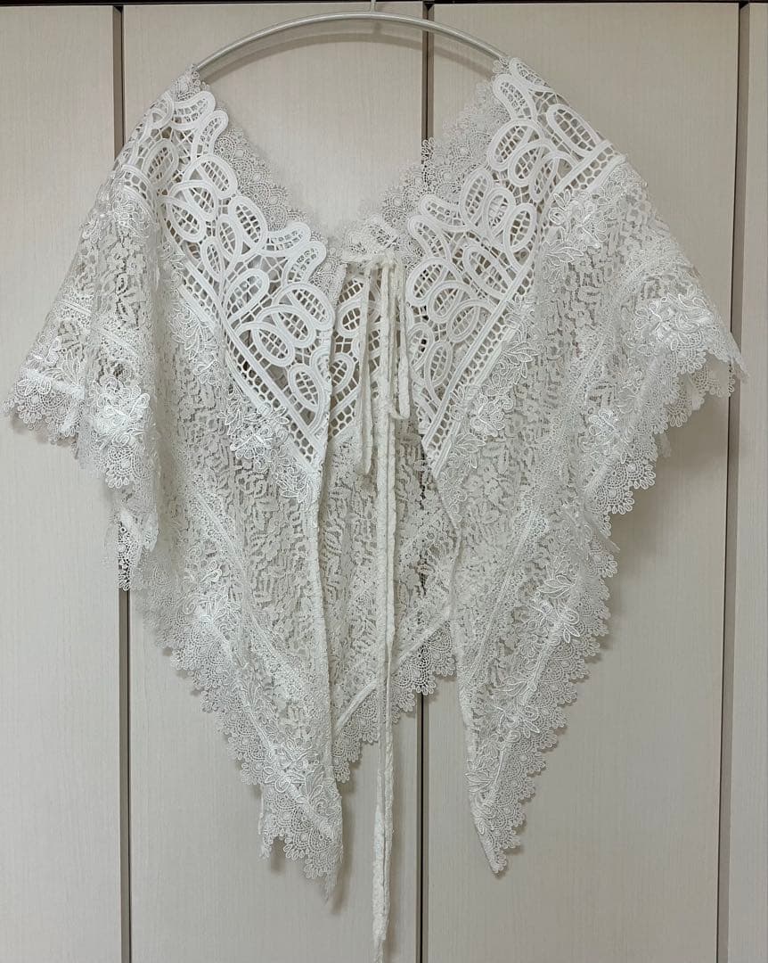 タグ付新品☆ラベルエチュード☆モチーフレースBIGカラー