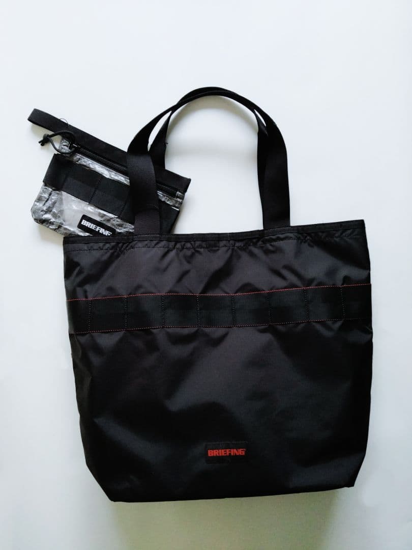 新品タグ付き ブリーフィング TWO SIDE FLAT POUCH 黒 透明