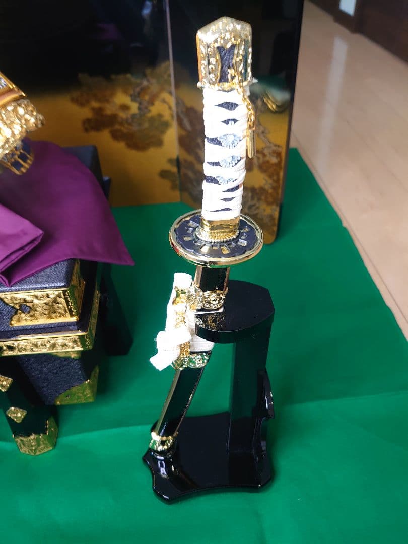 五月人形  正絹威 兜  秀月作 美品