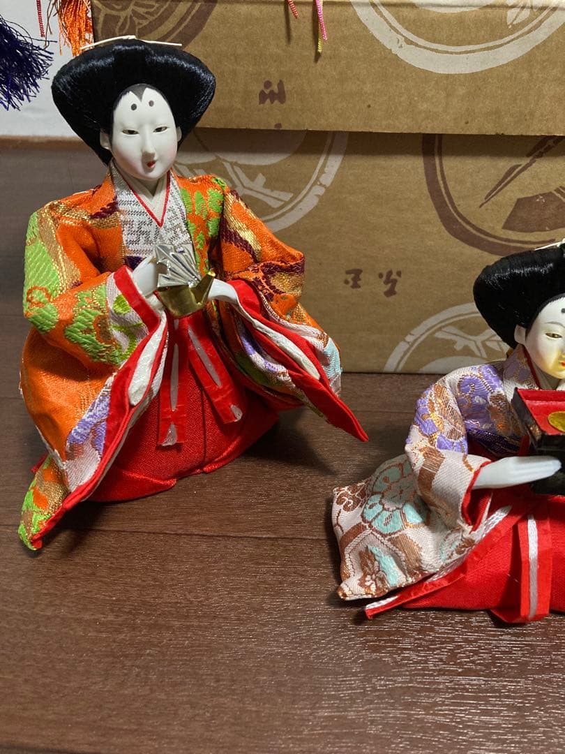 昭和 レトロ 東玉 親王さま ひなまつり ひな人形 雛道具 箱付き 親王かざり