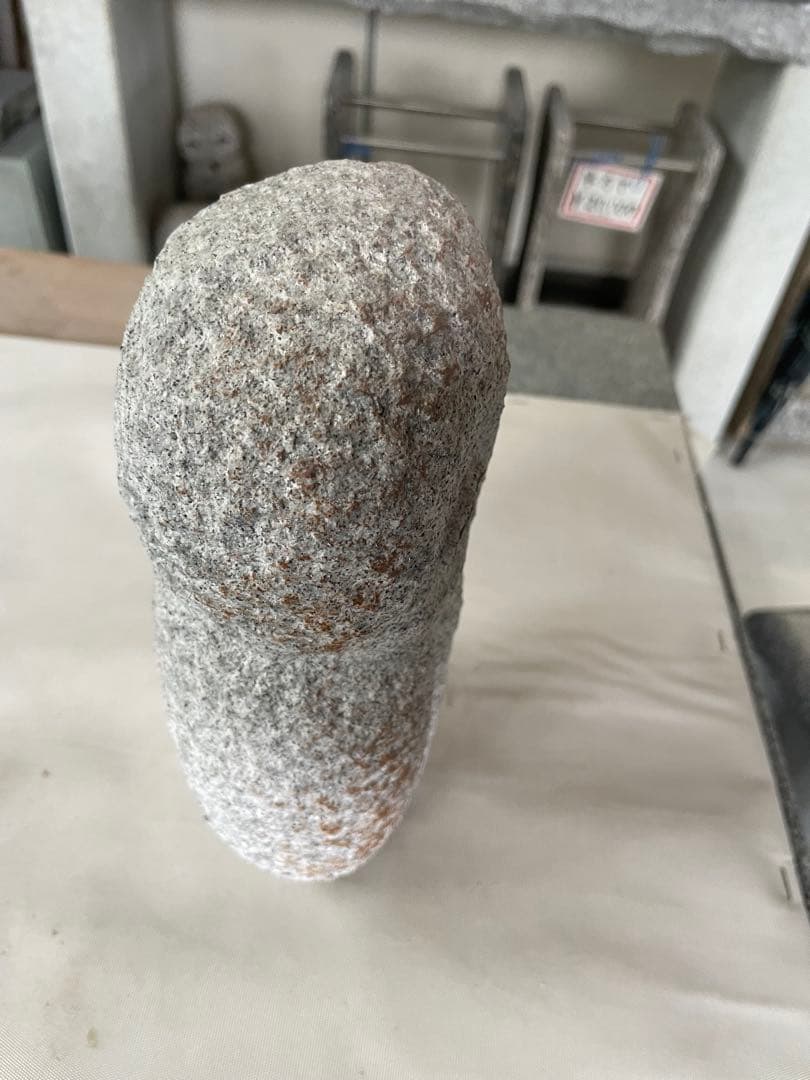 微笑みフクロウ　フクロウ　手作り　国産　御影石