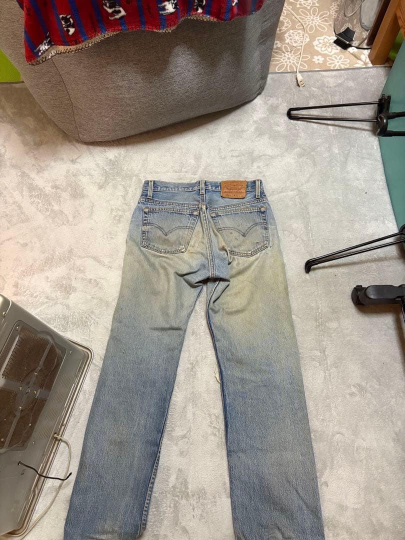 90s ビンテージ　Levis 501 xx 黒文字　ダメージ グランジ
