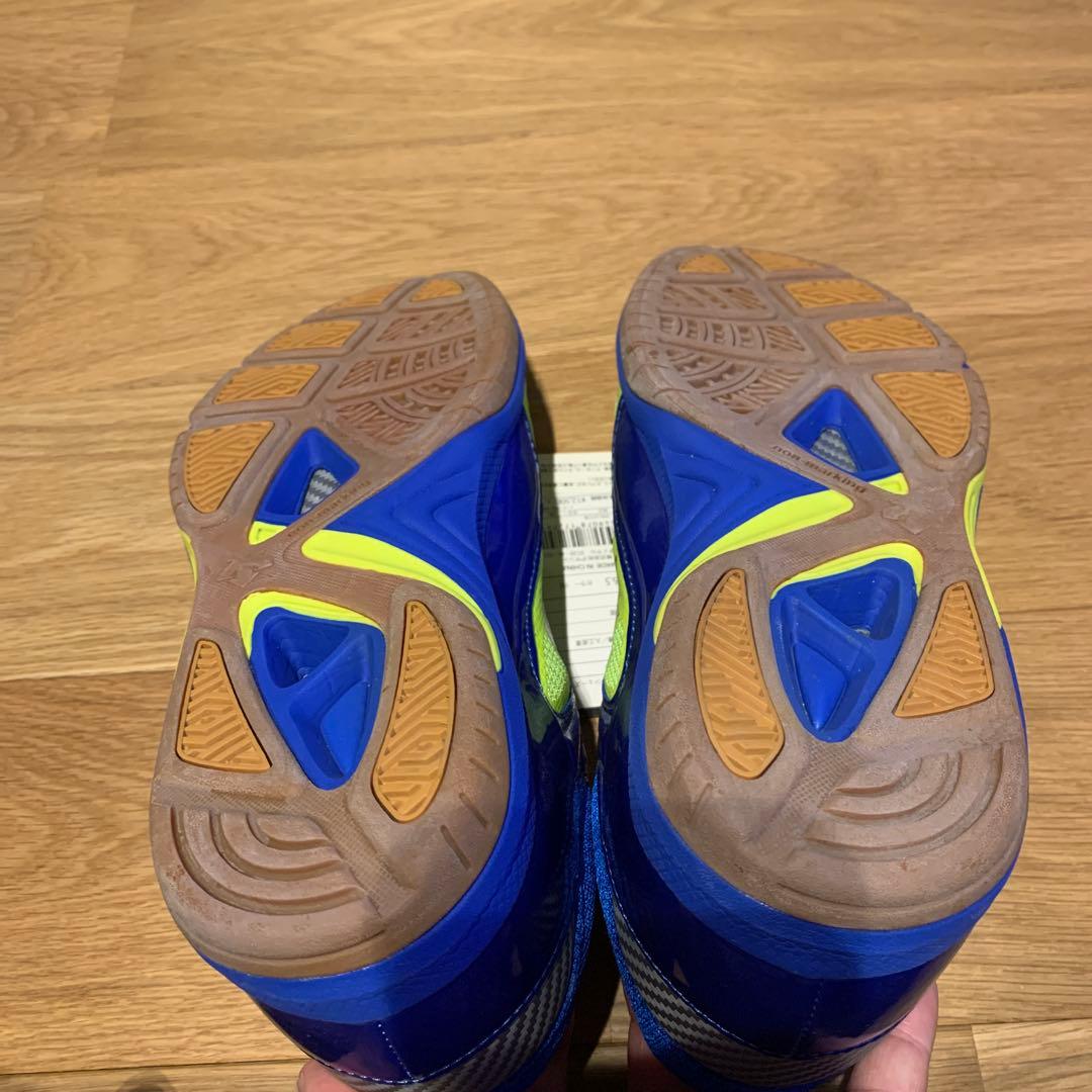 バレーボールシューズ 蛍光イエロー/青