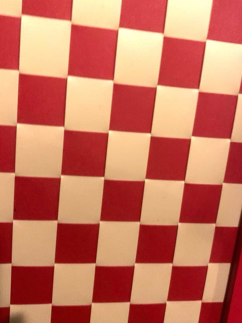 チェック柄 食器棚 2ドア 4引き出し