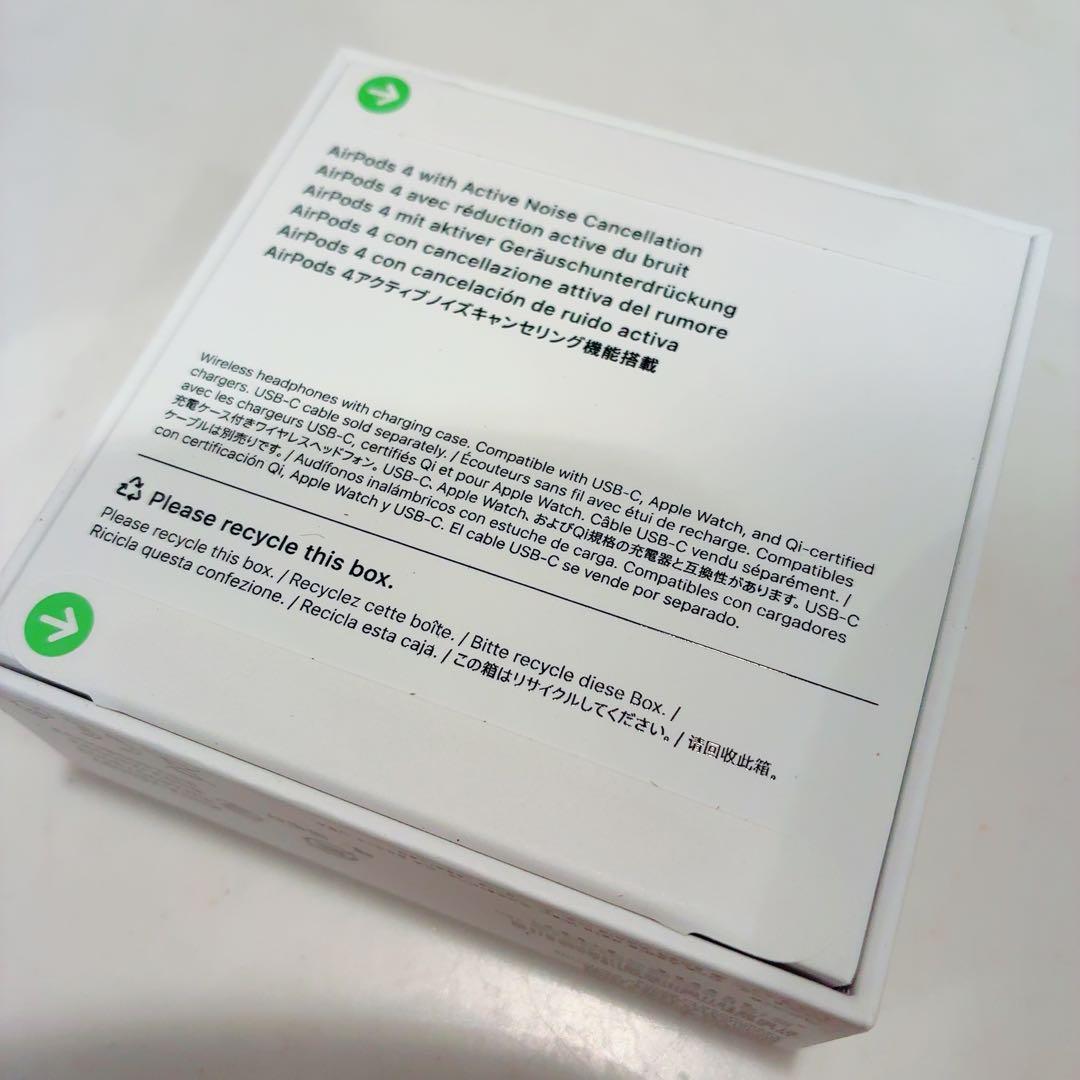 【新品】 Aappl AirPods4 (ノイズキャンセリング掲載モデル)