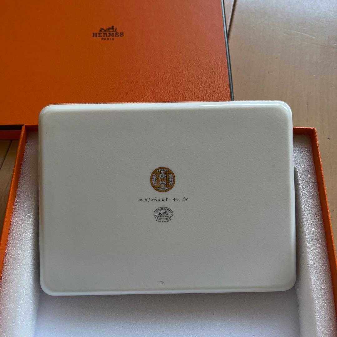 エルメス　HERMES モザイク ヴァンキャトル 長方形皿 16×12cm