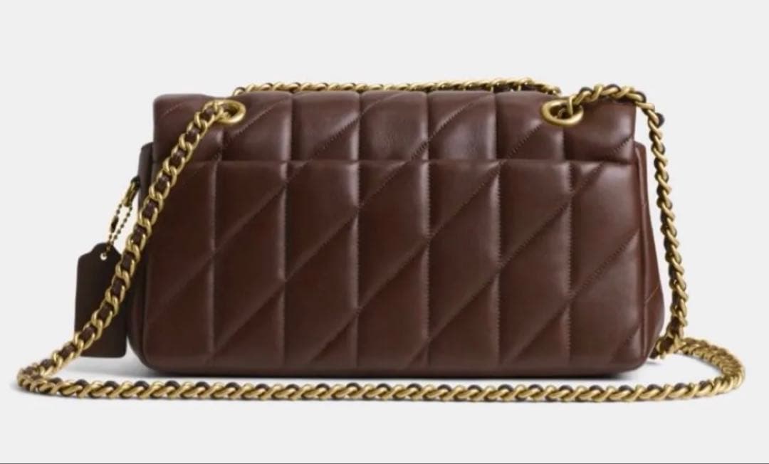【新品】COACH タビー ショルダー バッグ 26キルティングメープルブラウン