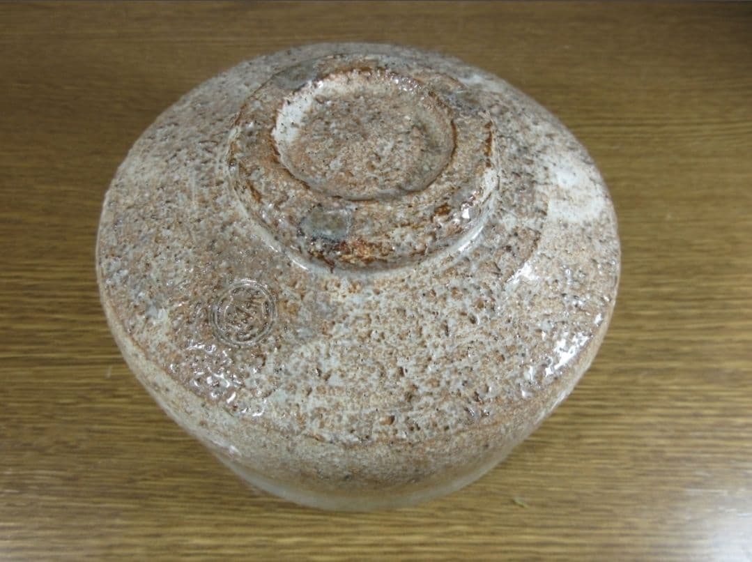 真作保証 12代 田原陶兵衛 自作 萩灰被り茶碗 コレクター放出品 山口県