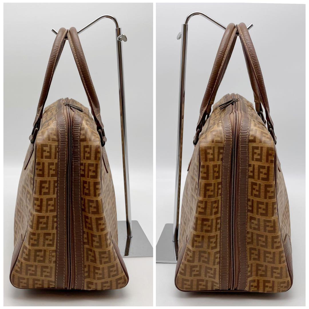 FENDI フェンディ　ズッキーノ　ハンドバッグ　ミニボストン　ファスナー難あり