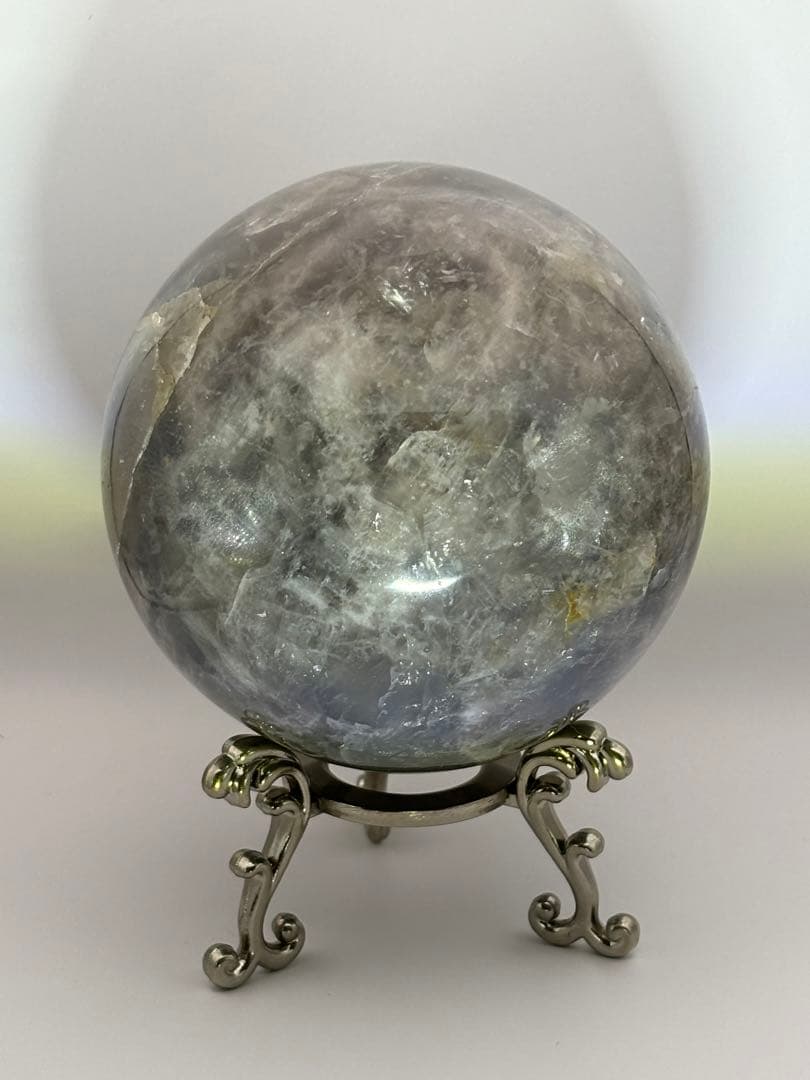 希少大玉！ブルーローズクォーツ＊9.3cm大玉スフィア＊パワーストーン天然石