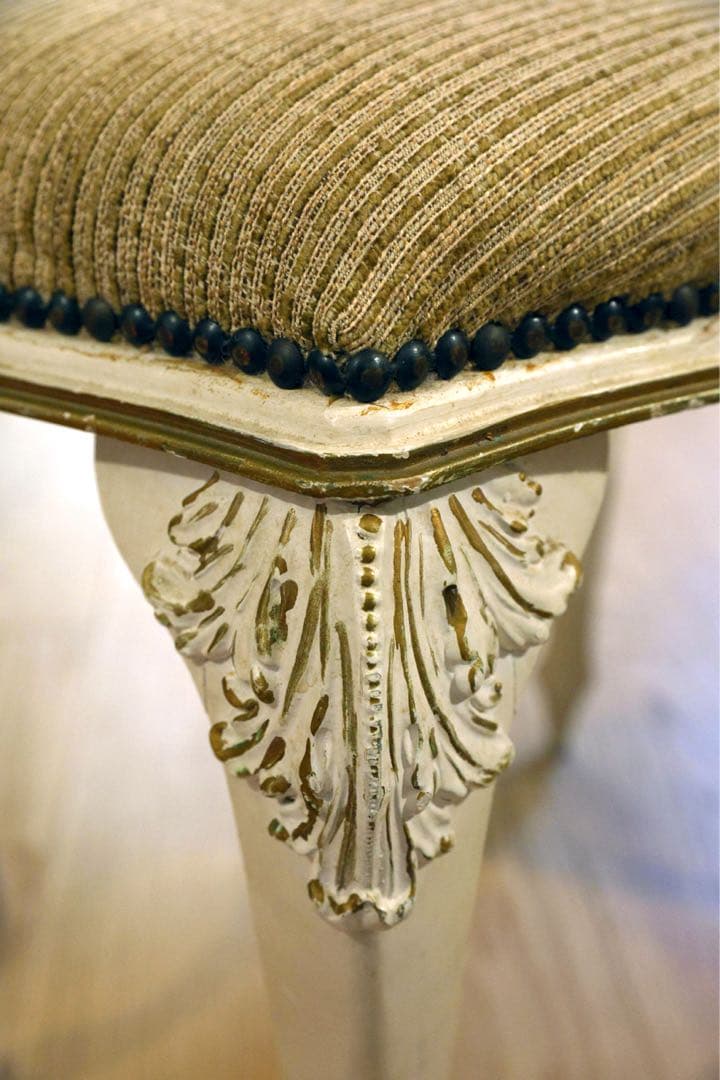 【猫脚】アンティークスツール antique stoolヨーロッパ 白