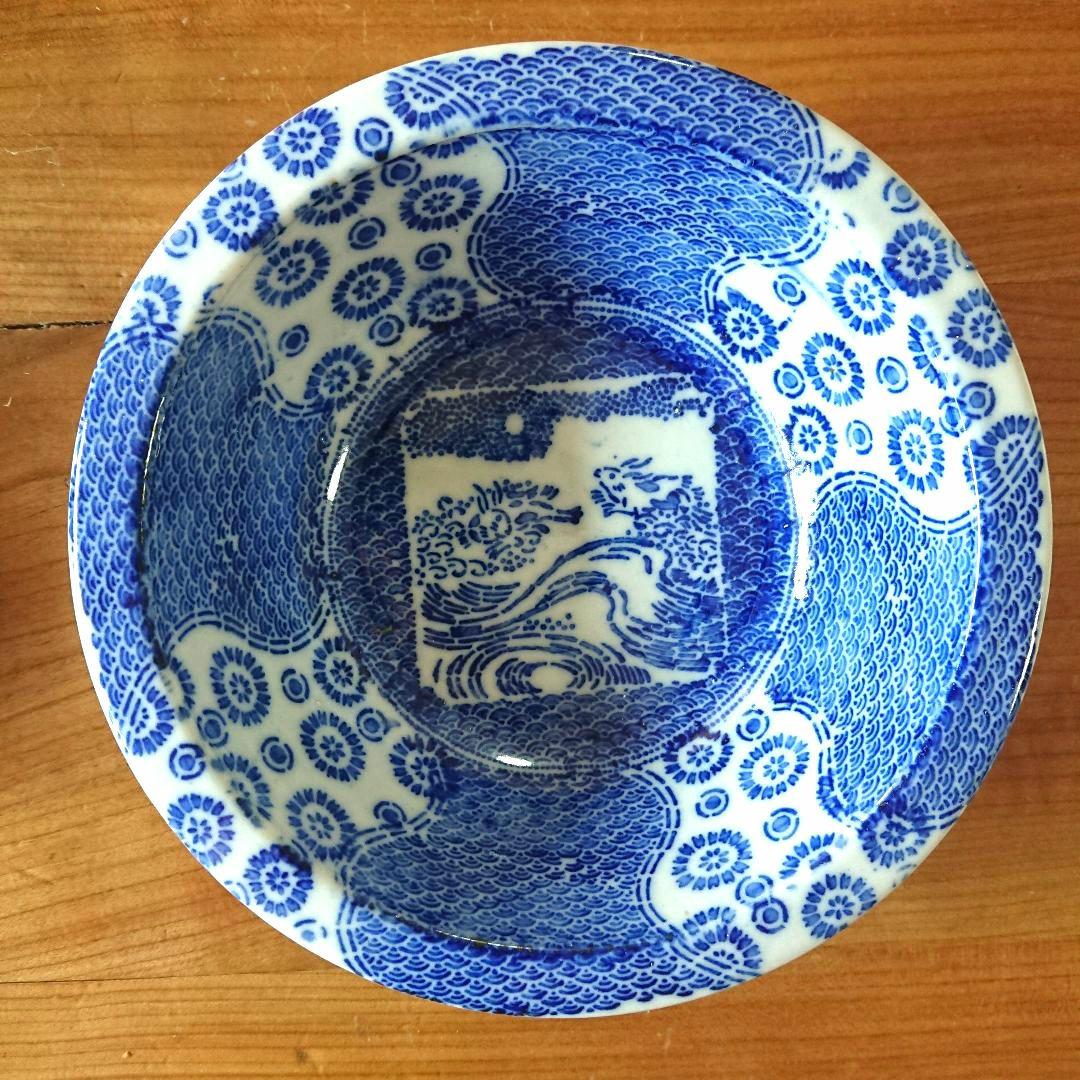 ぴょんぴょん 兎 骨董 印判 中鉢 うさぎ /古伊万里 古道具 暮らしの手帖 皿