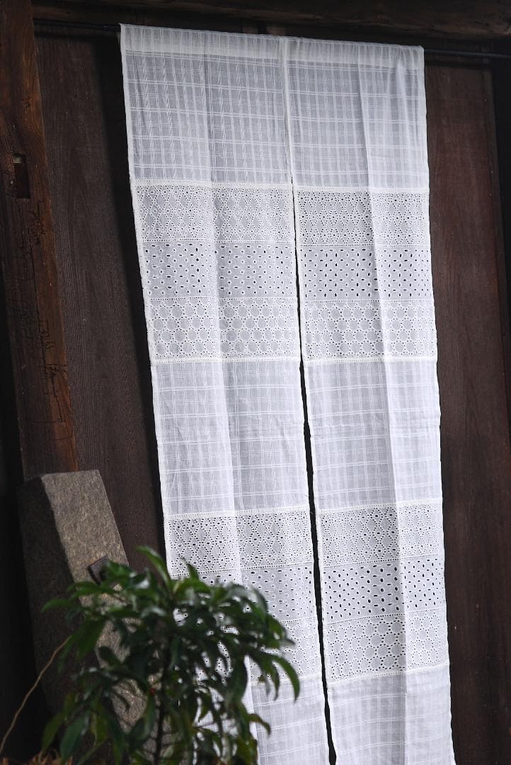 (専用　６枚組）★インド綿★「パッチワークのれんOH８５・１５０」