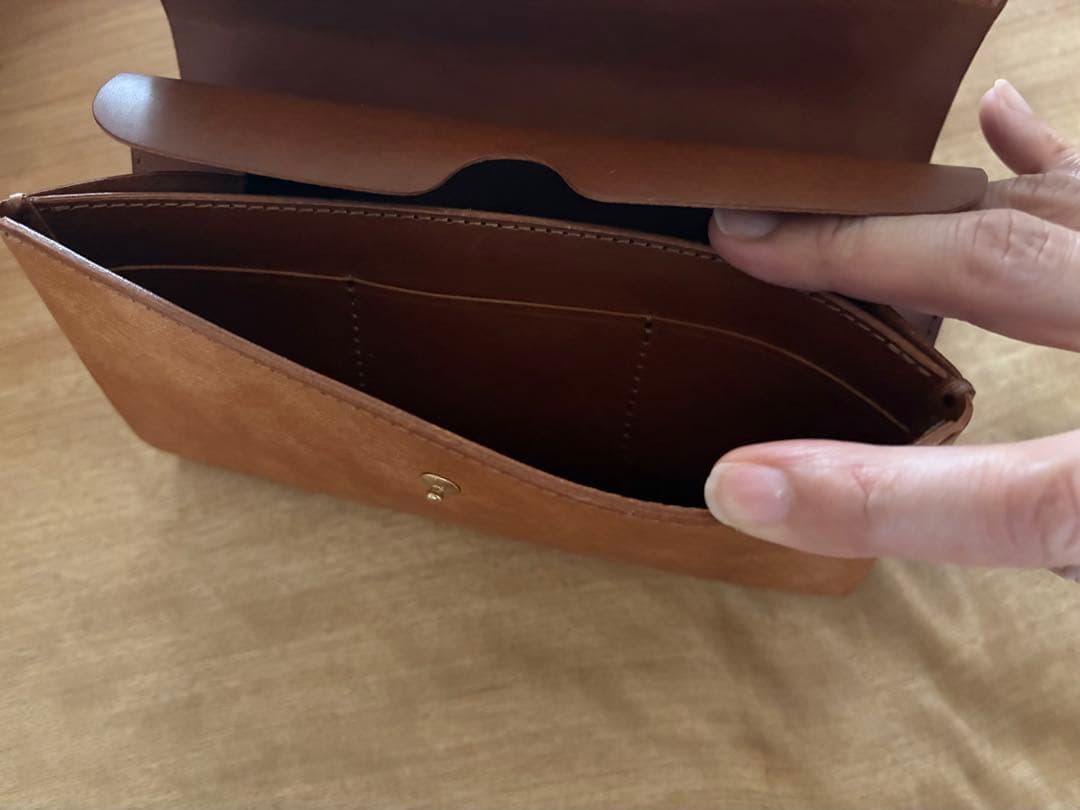 safuji 長財布（ホック）キャメル