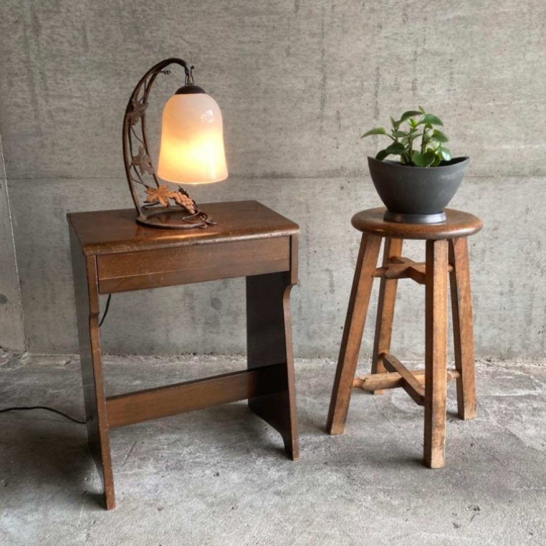 古いスツール チェア 椅子 ピアノ ミシン 台 木製 家具 レトロ ヴィンテージ
