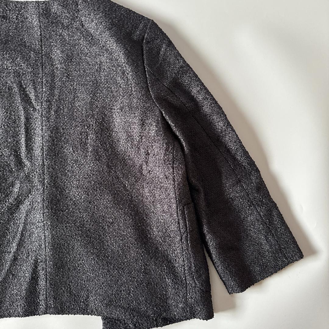 ADORE アドーア ノーカラージャケット ビジュー ツイード 黒　フォーマル