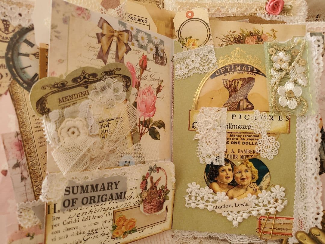 Junkjournal*コラージュジャーナル『春の天使』